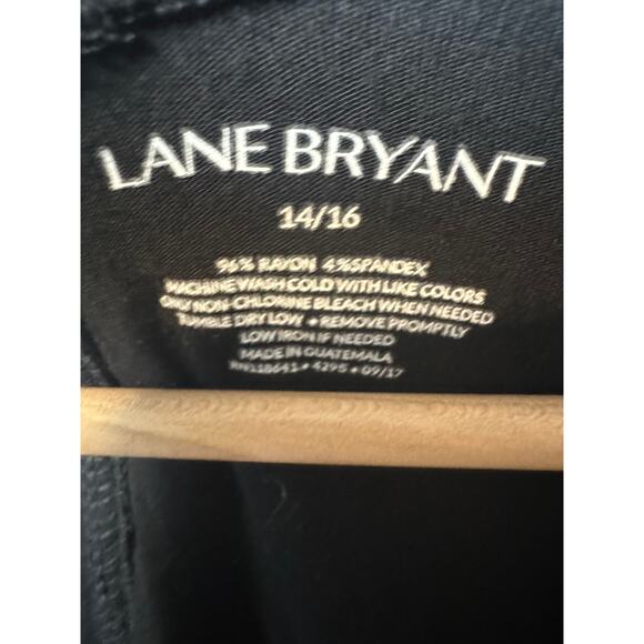 Lane Bryant Black V-Neck Long Sleeve Top Size 14/16 Keyhole Back - Picture 4 of 4